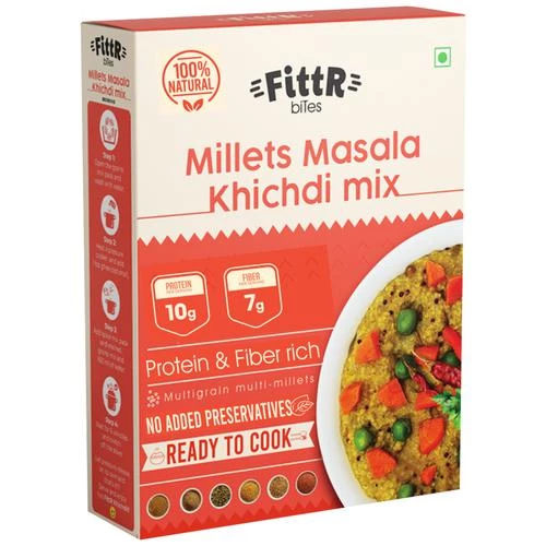 FittR Bites Millets Khichdi Mix - Ready To Cook, 200 g Box-1.webp